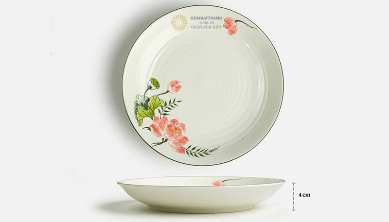 Bộ sản phẩm được trang bị đầy đủ các loại đĩa tròn đường kính từ 16cm đến 22cm phù hợp để trình bày các món chính