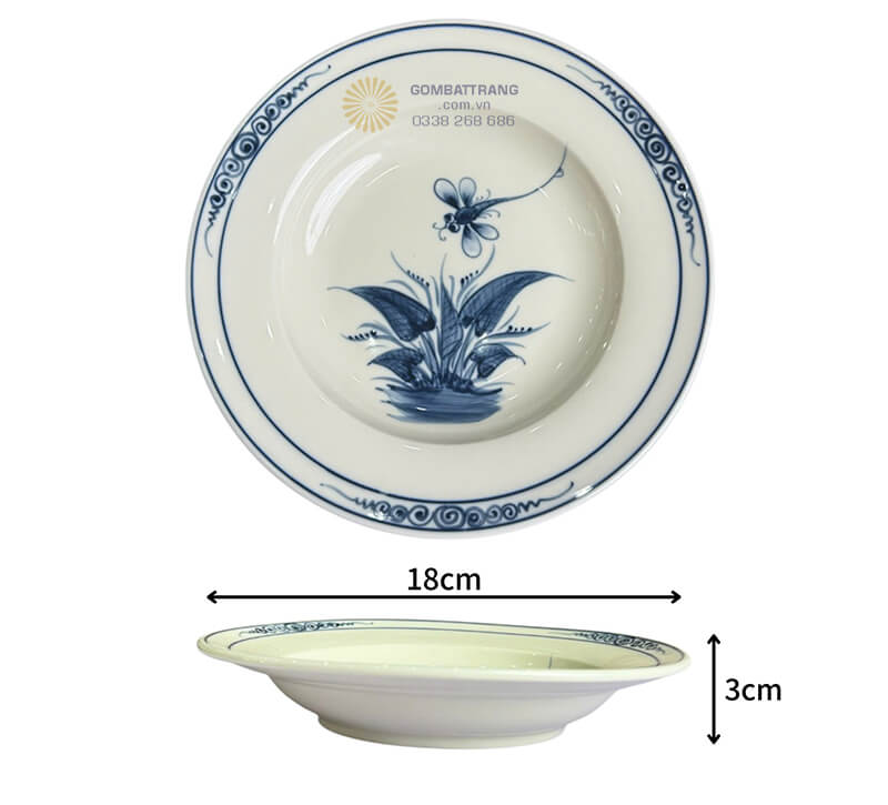 2 đĩa tròn 2 lá trong bộ bát đĩa đẹp dùng để đựng các món ăn đa dạng