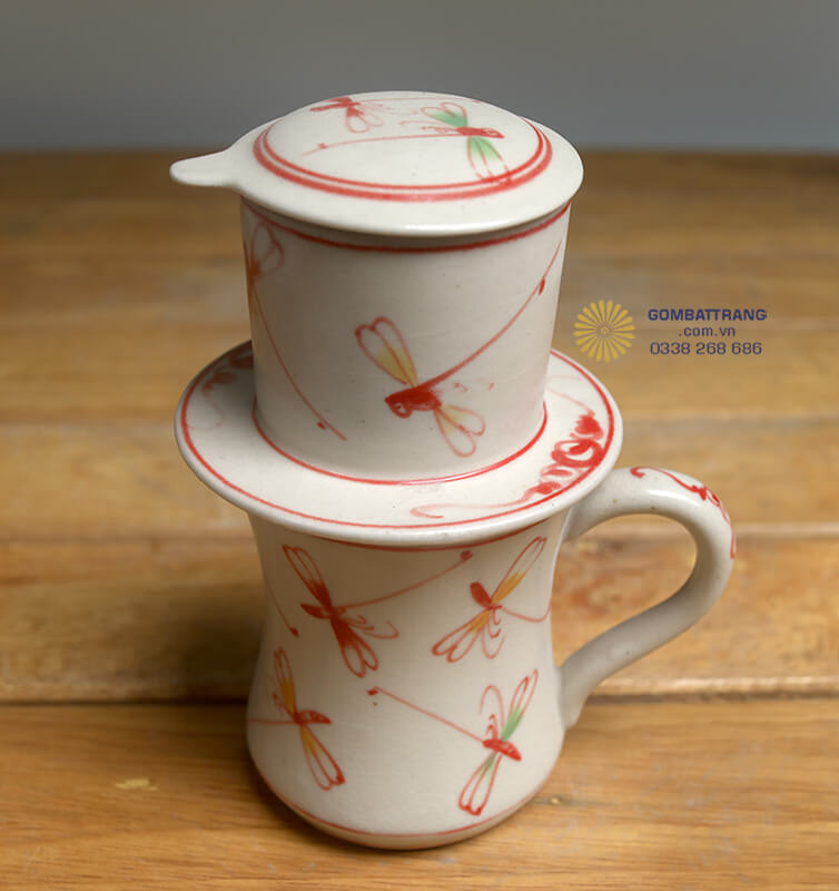 Ấm pha cà phê phin kiểu dáng cao, thân tròn đầy đặn