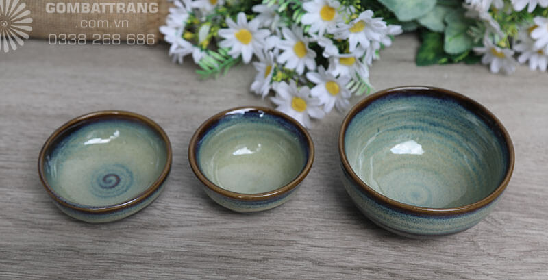 Ảnh chi tiết : Đĩa muối tiêu, bát chấm và bát cơm , sản phẩm bát đĩa nhà hàng cao cấp