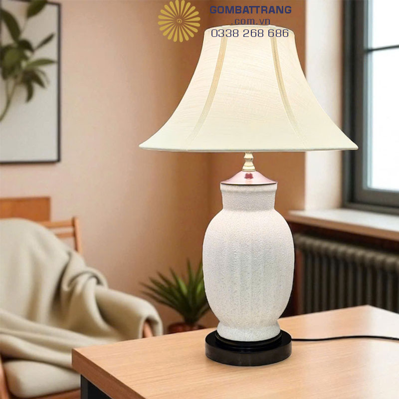 Đèn ngủ gốm Bát Tràng trang trí phòng ngru dễ thương, gốm sứ Bát Tràng chính hãng