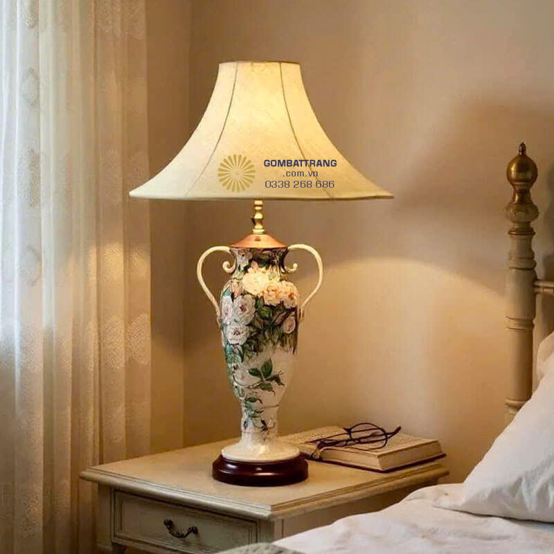 Đèn ngủ gốm chính hãng – điểm nhấn nghệ thuật cho phòng ngủ