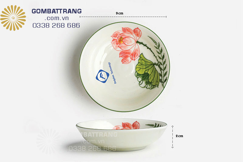 Bát mắm vẽ hoa sen