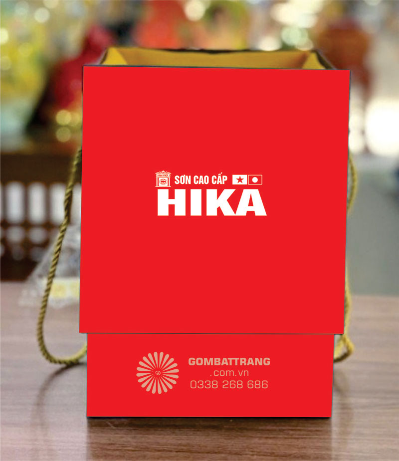 Hộp đựng quà sang trọng, cốt carton cứng, bọc giấy xi chống thấm, in logo theo yêu cầu, bên trong lót lụa sang trọng